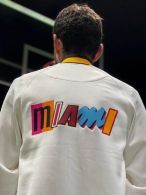 Miami Heat White Zipper Jacket