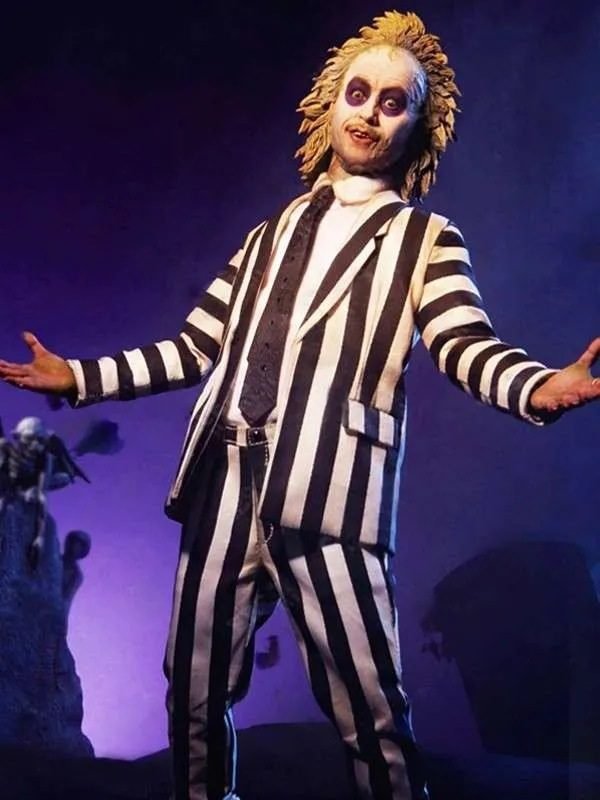 Michael Keaton Beetlejuice Beetlejuice Striped Suit