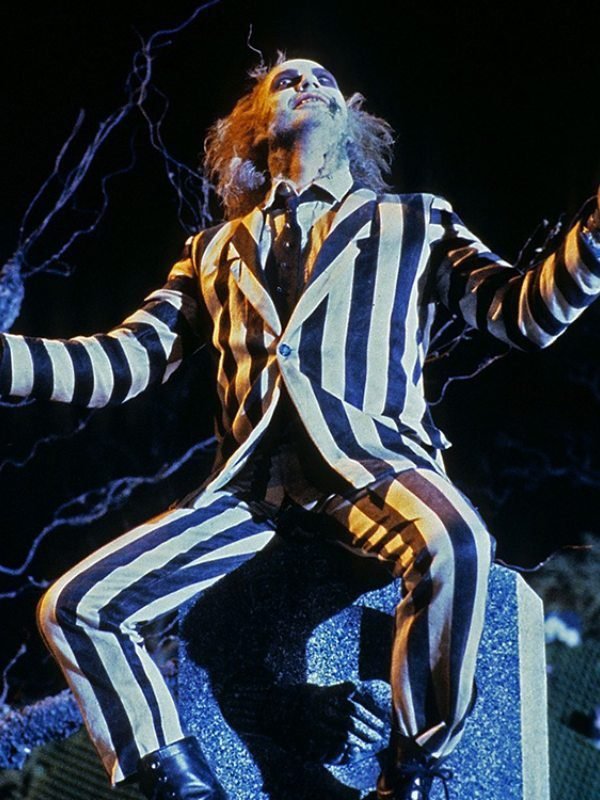 Michael Keaton Beetlejuice Beetlejuice Suit Black and White