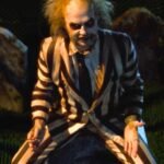 Michael Keaton Horror Movie Beetlejuice Beetlejuice Black & White Striped Suit