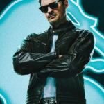 Mortal Kombat 2 Johnny Cage Leather Jacket in Black