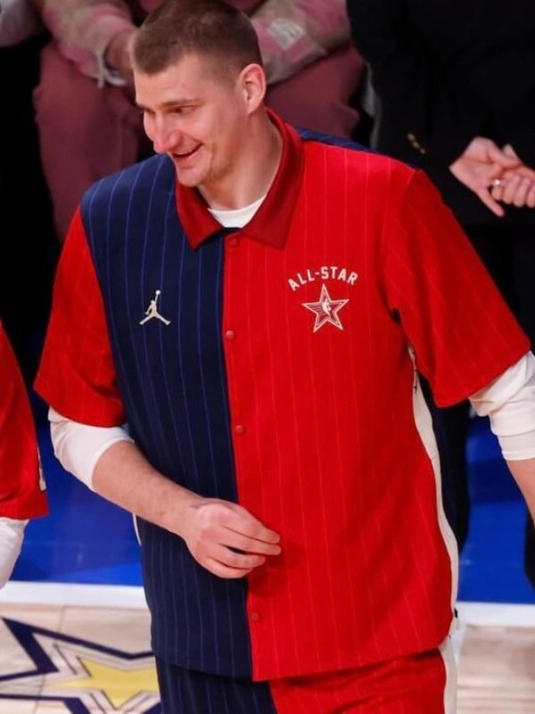 NBA All Star Game Red and Blue Warm Up Shirt Jersey