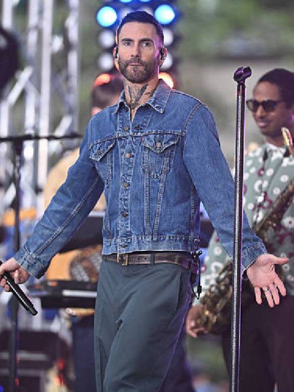 NBC Today Show Adam Levine Blue Denim Jacket
