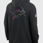 NFL Detroit Lions 2025 Crucial Catch Sideline Black Hoodie
