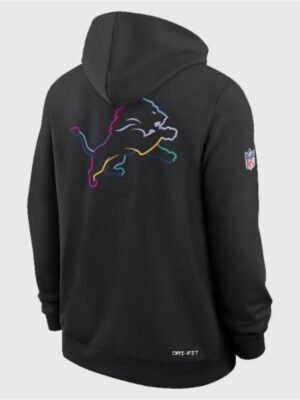 2025 Crucial Catch Detroit Lions Black Hoodie