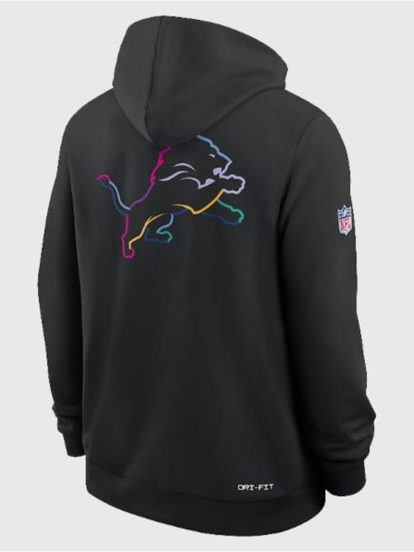 NFL Detroit Lions 2025 Crucial Catch Sideline Black Hoodie