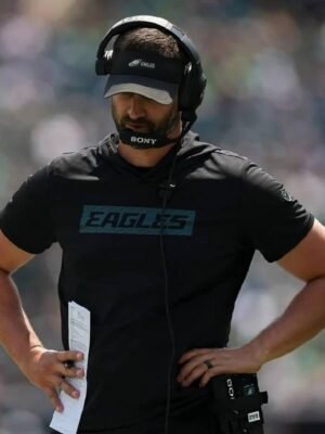 NFL Preseason 2025 Nick Sirianni Eagles Black Hoodie