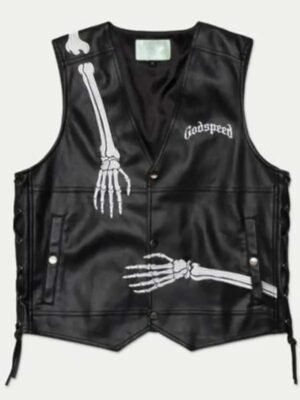 NYC Godspeed Rod Black Leather Vest