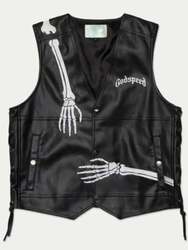 NYC Godspeed Rod Black Leather Vest