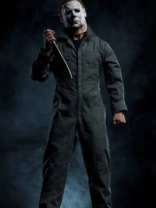 Nick Castle Horror Movie Halloween Ends Michael Myers Jumpsuit Costume - Black