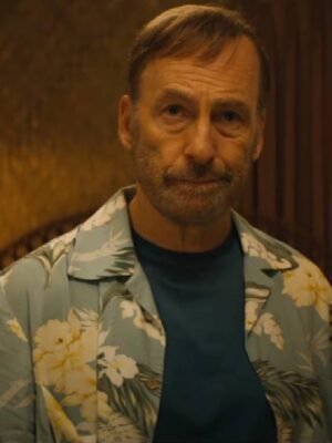 Nobody 2 Bob Odenkirk Hawaiian Floral Shirt in Blue