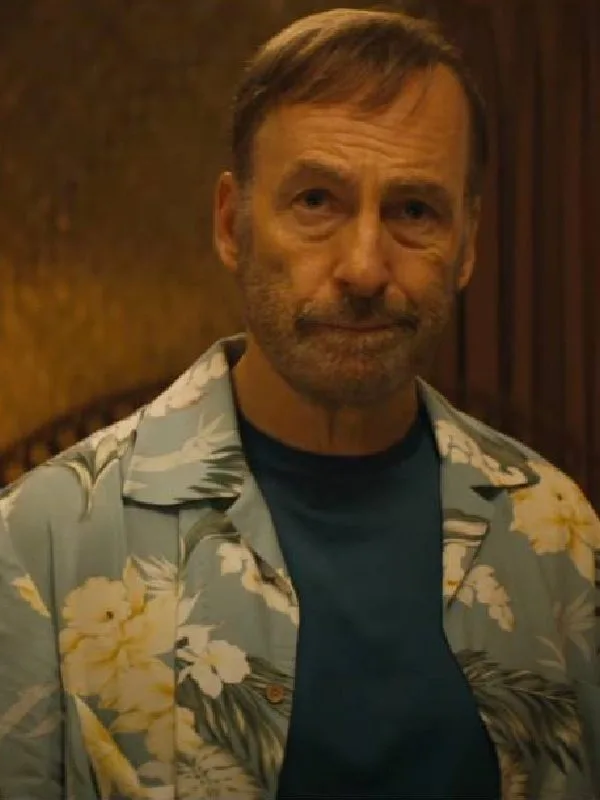 Nobody 2 Bob Odenkirk Hawaiian Floral Shirt Blue