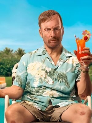 Nobody 2 Bob Odenkirk Hawaiian Floral Shirt in Blue