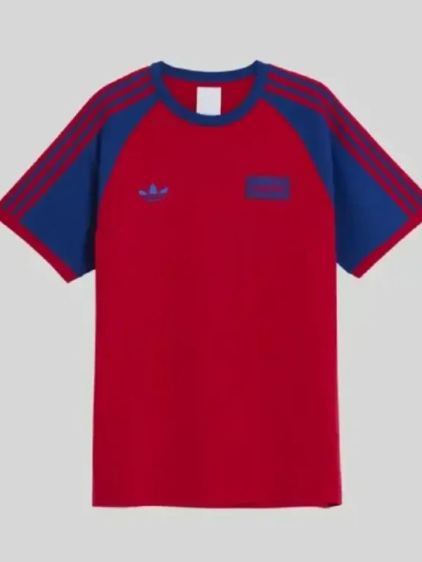 Oasis Tour 3 Stripes T-Shirt Red