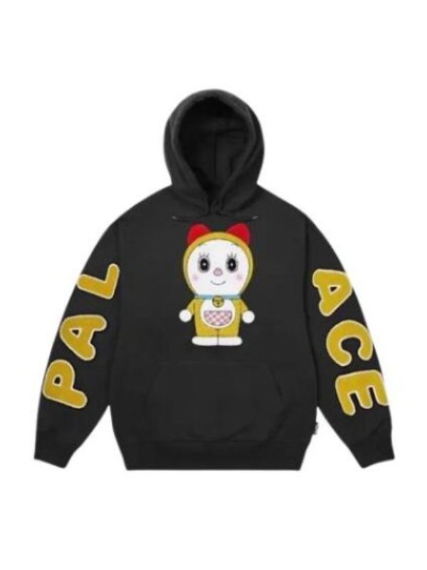 Palace Doraemon Black Hoodie in Fleece