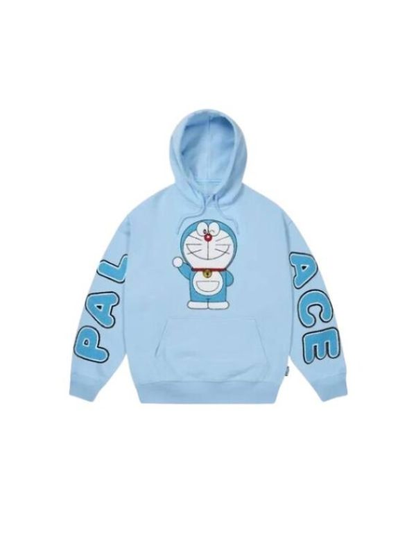 Palace Doraemon Blue Hoodie in Fleece