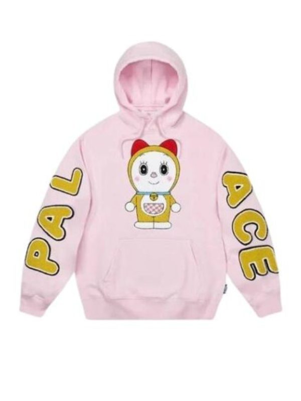 Palace Doraemon Pink Hoodie in Fleece