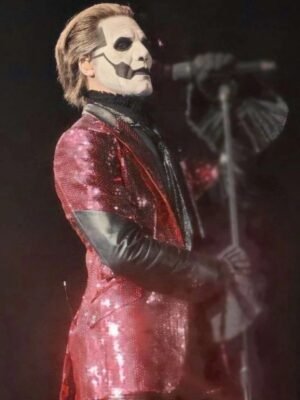 Papa Emeritus Ghost Red Sequin Blazer
