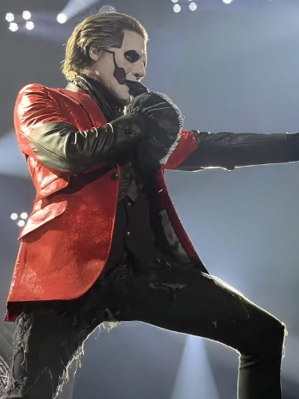 Papa Emeritus Ghost Sequin Blazer Red
