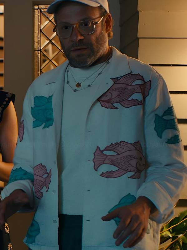 Platonic 2025 Seth Rogen Fish Printed Shirt