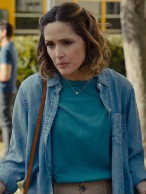 Platonic S02 Rose Byrne Denim Shirt in Blue