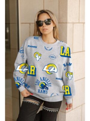 Rams Gameday Couture Always On Repeat Grey Sweatshirt
