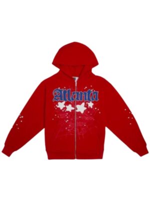 Red Sp5der Atlanta Zip Up Hoodie