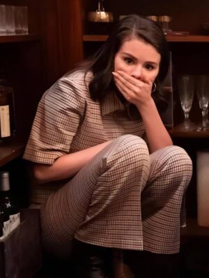 S05 Only Murders In The Building Selena Gomez Plaid Top