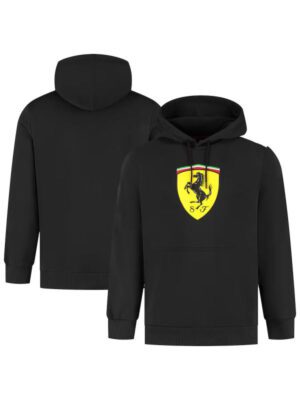Scuderia Ferrari 2025 Shield Hoodie in Black