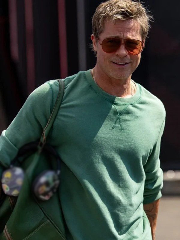 Sonny Hayes F1 The Movie 2025 Brad Pitt Green Crew Sweatshirt