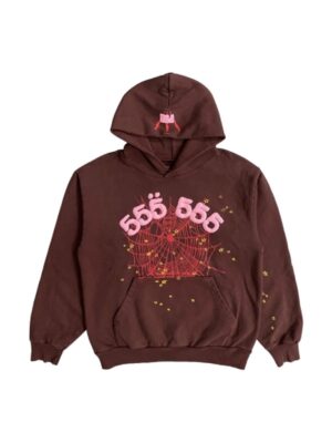 Sp5der 555 Brown Hoodie
