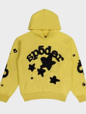 Sp5der Beluga Gold Hoodie in Fleece