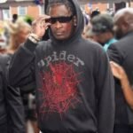 Spider OG Rhinestone Black Pullover Hoodie