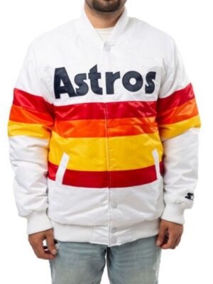 Starter Houston Astros Satin Bomber Jacket