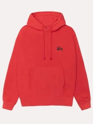 Stussy Oversized Red Hoodie