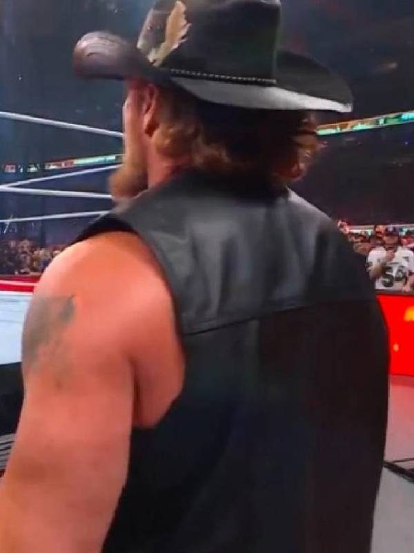 SummerSlam 2025 Brock Lesnar Black Leather Vest