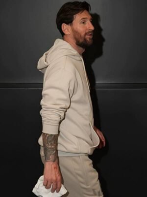 Super Bowl LIX Lionel Messi Beige Hoodie