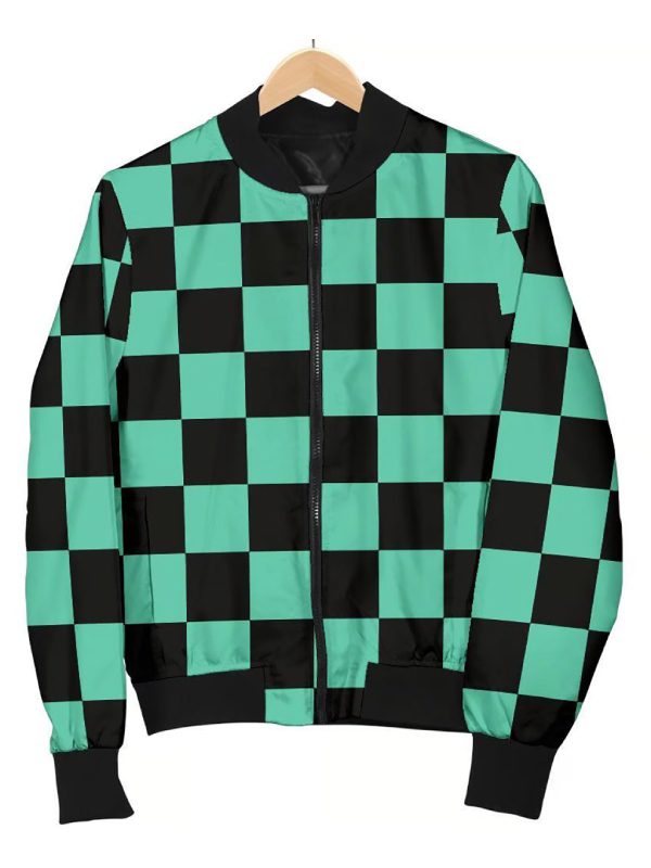 Tanjiro Green and Black Bomber Jacket