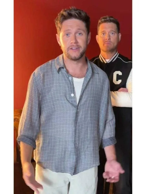 The Voice 2025 Niall Horan Grey Plaid Shirt