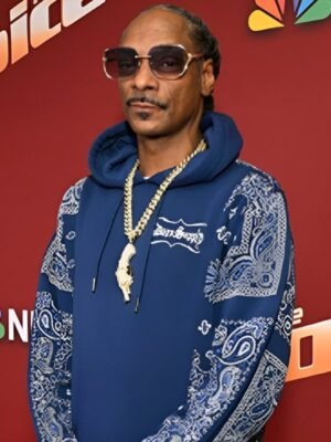 The Voice S26 Snoop Dogg Blue Hoodie in Paisley Print