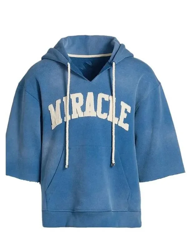 Travis Kelce Miracle Cut Off Hoodie Blue