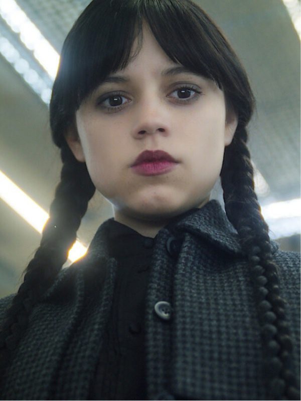 Wednesday Addams TV-Series Wednesday S2 Jenna Ortega Black Plaid Coat