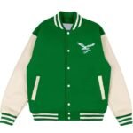 Zach Bryan Eagles Green White Varsity Jacket