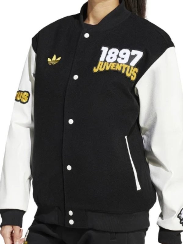 1897 JUVENTUS Black & White Varsity Jacket