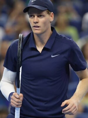 2025 China Open Jannik Sinner Blue Polo Shirt