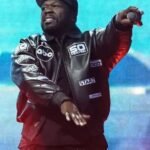 50 Cent 2025 Tottenham Hotspur Stadium Black Leather Jacket