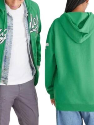Aeropostale Eagles Script Zipper Green Hoodie