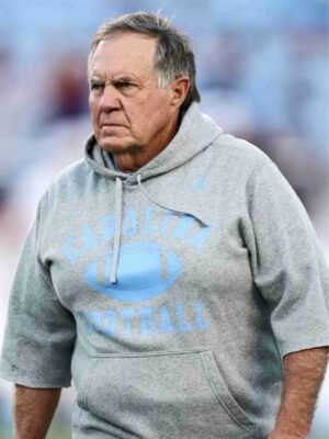 Bill Belichick North Carolina Tar Heels Grey Short Sleeves Hoodie