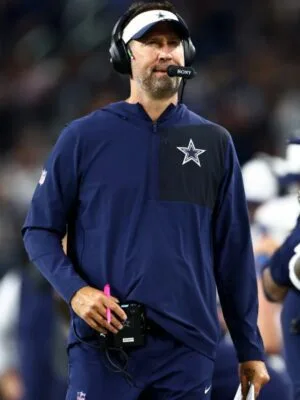 Brian Schottenheimer Dallas Cowboys Blue Half-Zip Jacket