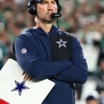 Brian Schottenheimer Dallas Cowboys Blue Hooded Half-Zip Jacket